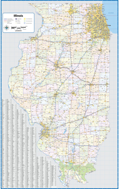 Illinois Antique Maps – American Map Store