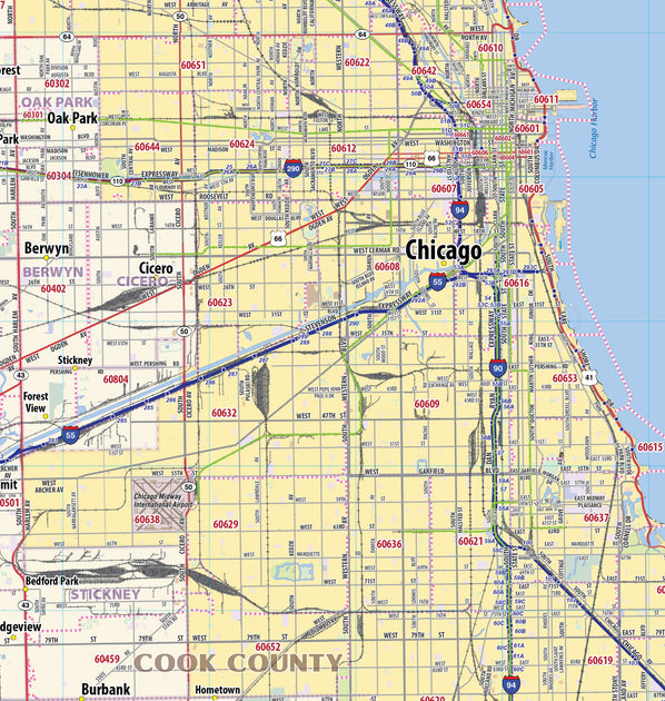 Chicago Metro Area Wall Map – American Map Store