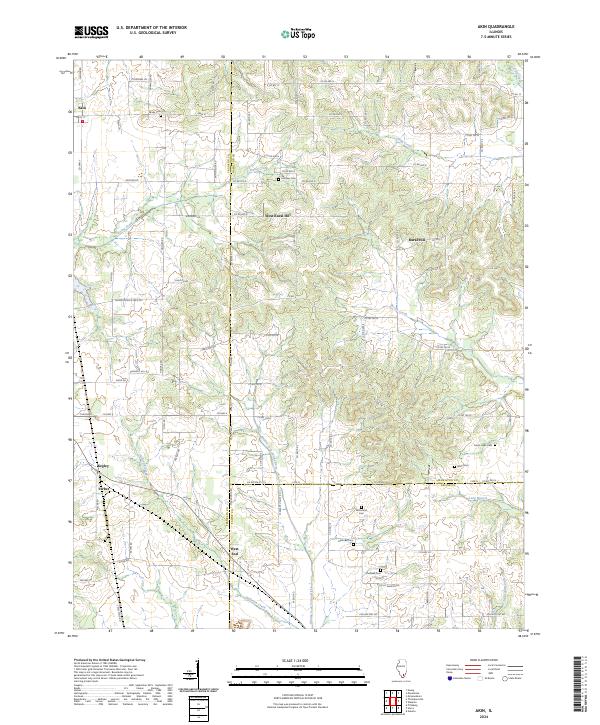 US Topo 7.5-minute map for Akin IL