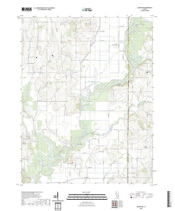 US Topo 7.5-minute map for Albion NW IL