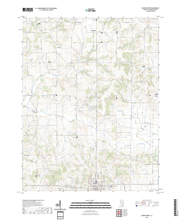 US Topo 7.5-minute map for Albion North IL