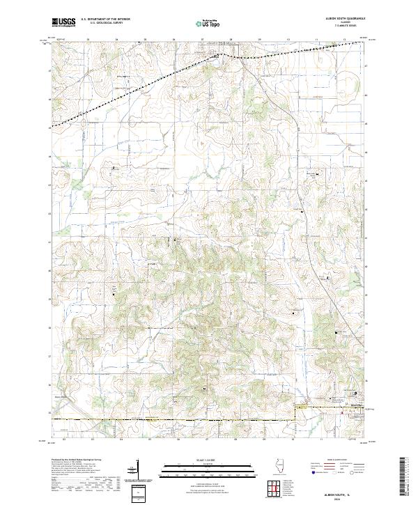 US Topo 7.5-minute map for Albion South IL