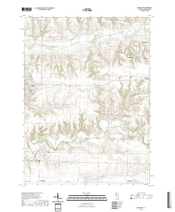 US Topo 7.5-minute map for Aledo East IL