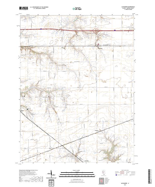 US Topo 7.5-minute map for Alexander IL