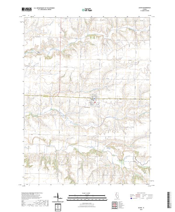 US Topo 7.5-minute map for Alexis IL