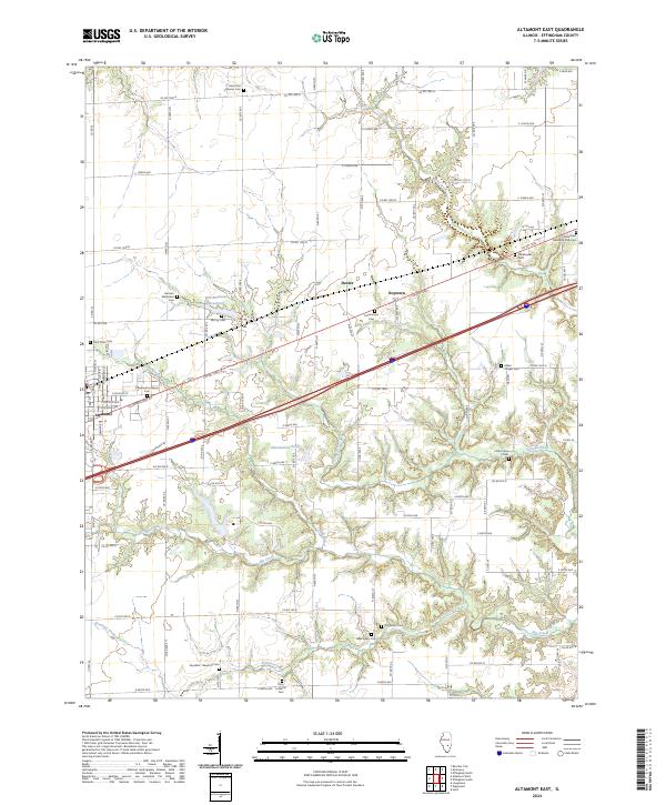 US Topo 7.5-minute map for Altamont East IL