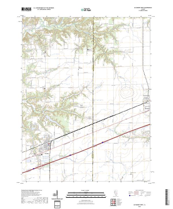 US Topo 7.5-minute map for Altamont West IL