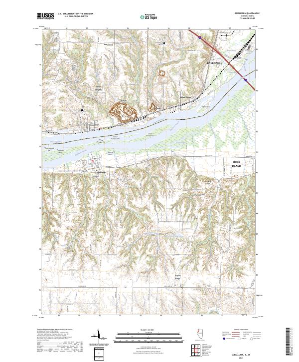 US Topo 7.5-minute map for Andalusia ILIA