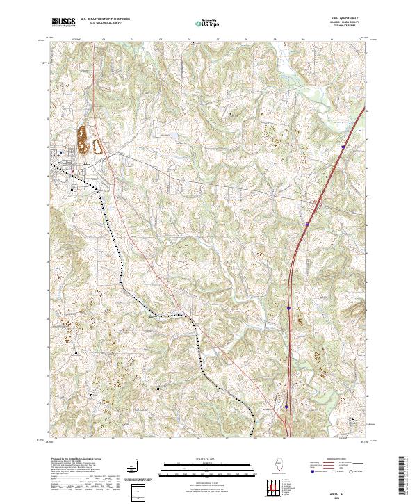 US Topo 7.5-minute map for Anna IL