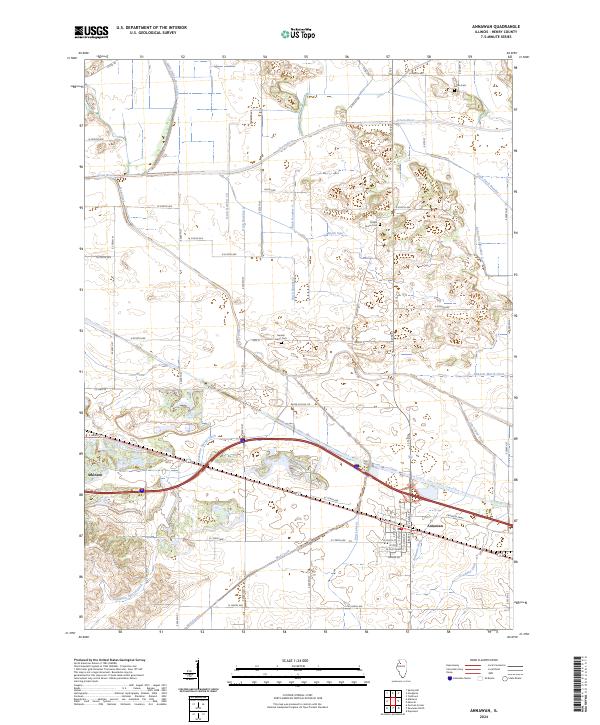 US Topo 7.5-minute map for Annawan IL