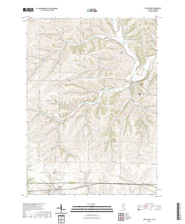 US Topo 7.5-minute map for Apple River ILWI