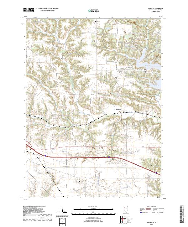 US Topo 7.5-minute map for Appleton IL