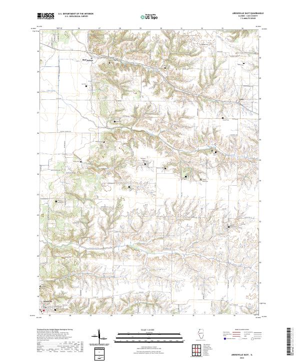 US Topo 7.5-minute map for Arenzville East IL