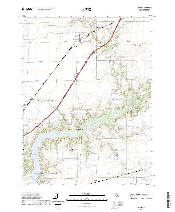 US Topo 7.5-minute map for Argenta IL