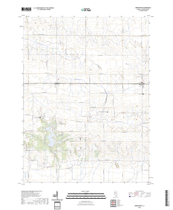 US Topo 7.5-minute map for Arrowsmith IL