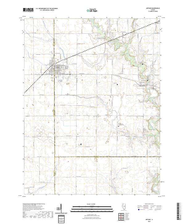 US Topo 7.5-minute map for Arthur IL