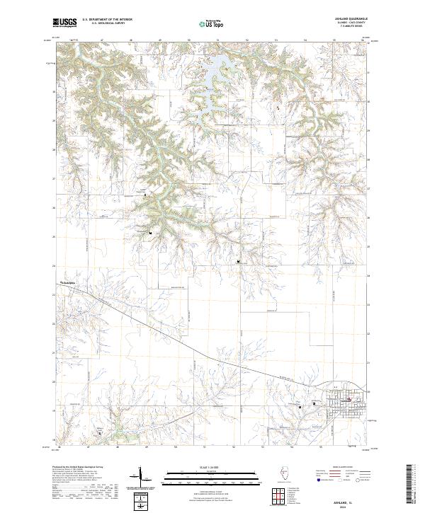 US Topo 7.5-minute map for Ashland IL