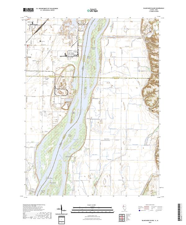 US Topo 7.5-minute map for Blanchard Island ILIA