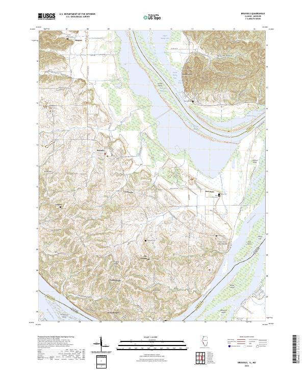 US Topo 7.5-minute map for Brussels ILMO