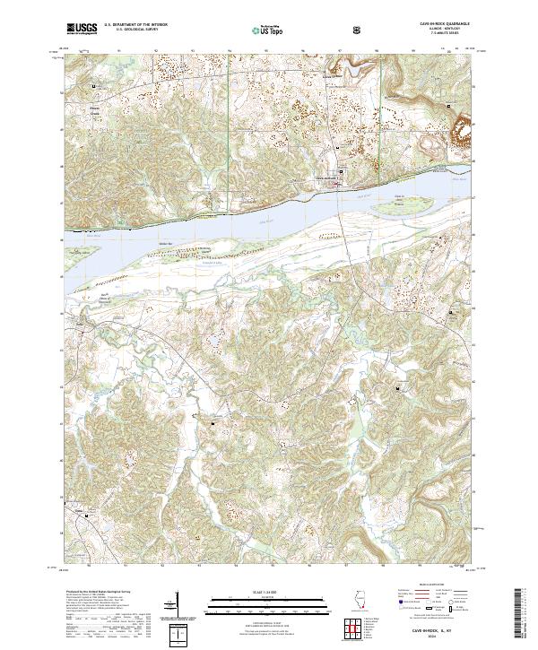 US Topo 7.5-minute map for Cave-in-Rock ILKY