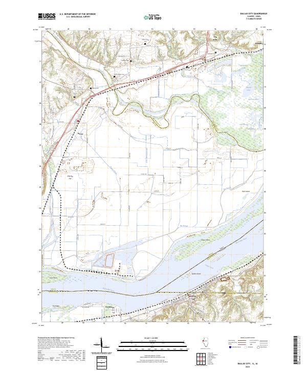 US Topo 7.5-minute map for Dallas City ILIA