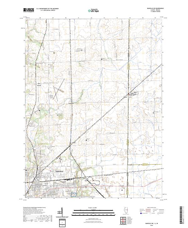 US Topo 7.5-minute map for Danville NE ILIN