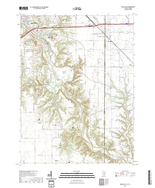 US Topo 7.5-minute map for Danville SE ILIN