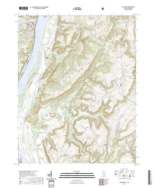 US Topo 7.5-minute map for Golconda ILKY