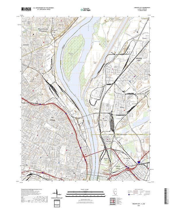 US Topo 7.5-minute map for Granite City ILMO