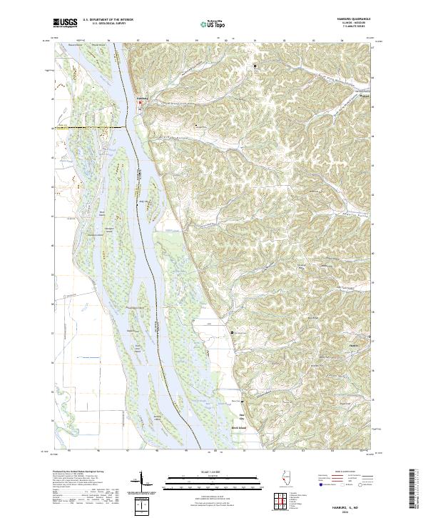 US Topo 7.5-minute map for Hamburg ILMO