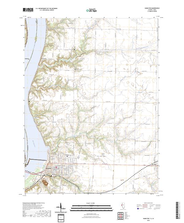 US Topo 7.5-minute map for Hamilton ILIA