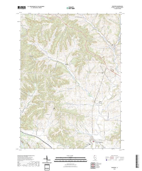 US Topo 7.5-minute map for Hanover IL