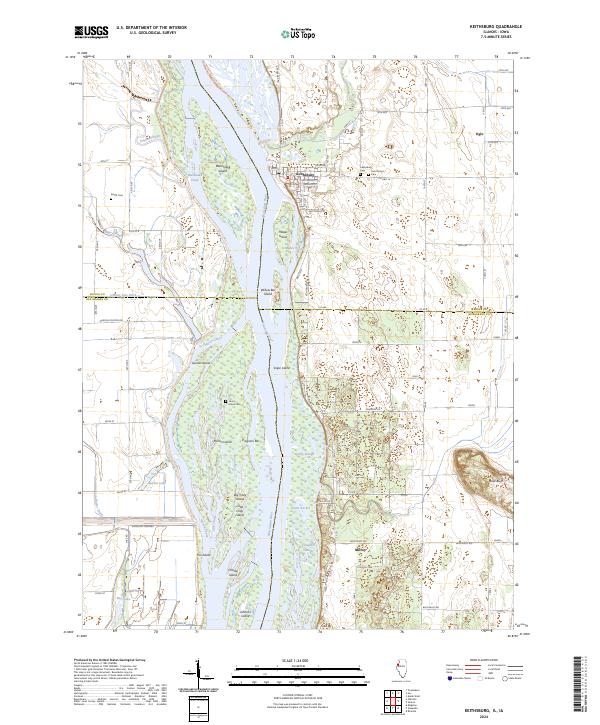 US Topo 7.5-minute map for Keithsburg ILIA