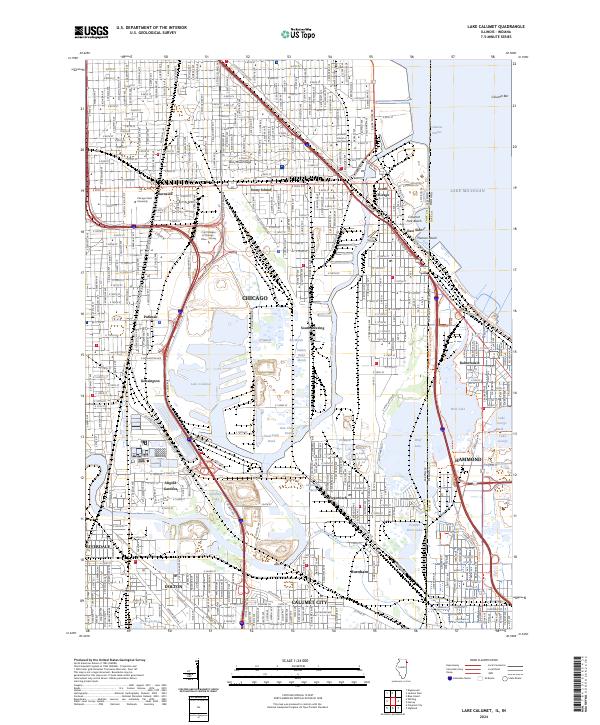 US Topo 7.5-minute map for Lake Calumet ILIN