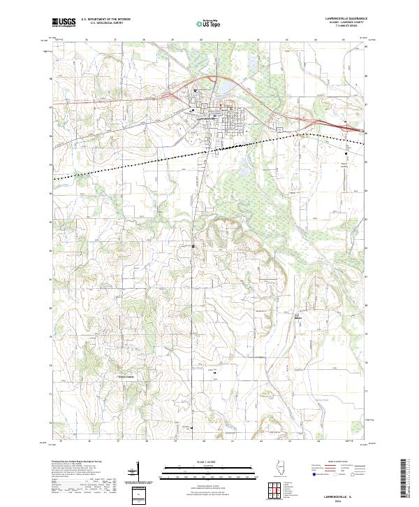 US Topo 7.5-minute map for Lawrenceville IL