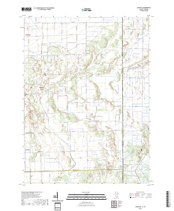 US Topo 7.5-minute map for Leesville ILIN