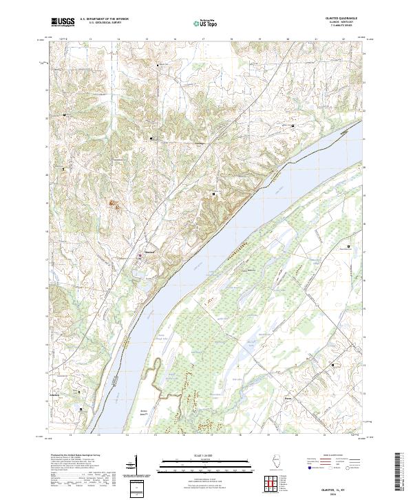 US Topo 7.5-minute map for Olmsted ILKY