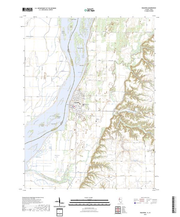 US Topo 7.5-minute map for Oquawka ILIA