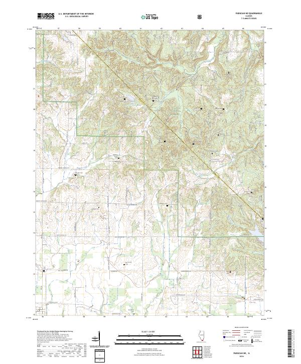 US Topo 7.5-minute map for Paducah NE IL