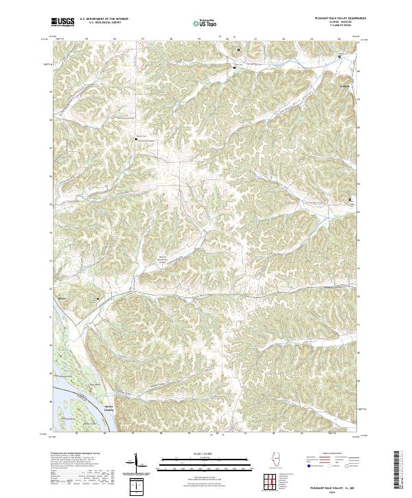 US Topo 7.5-minute map for Pleasant Dale Valley ILMO