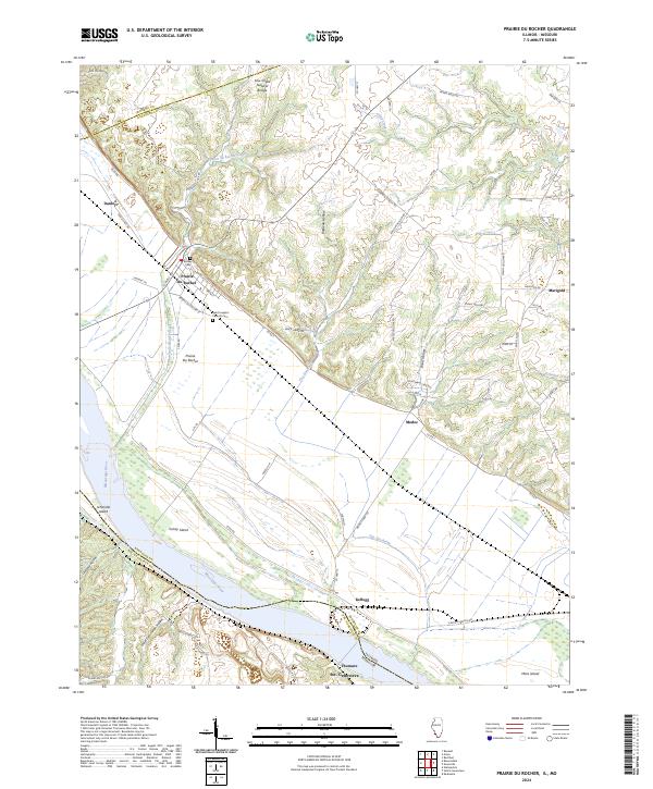 US Topo 7.5-minute map for Prairie du Rocher ILMO