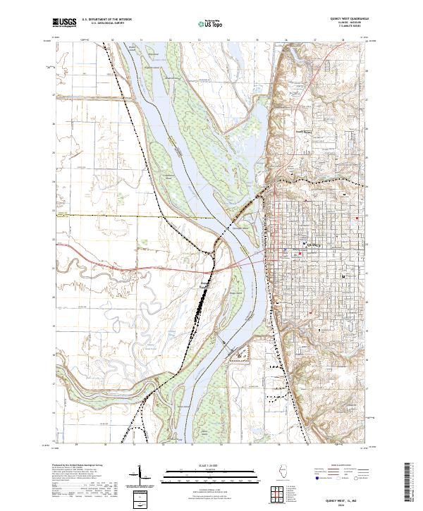 US Topo 7.5-minute map for Quincy West ILMO