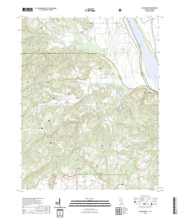 US Topo 7.5-minute map for Saline Mines ILKY