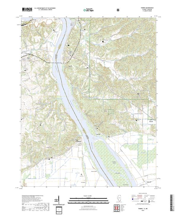 US Topo 7.5-minute map for Thebes ILMO