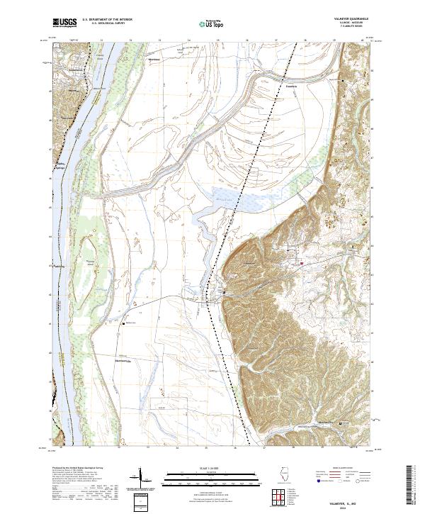 US Topo 7.5-minute map for Valmeyer ILMO