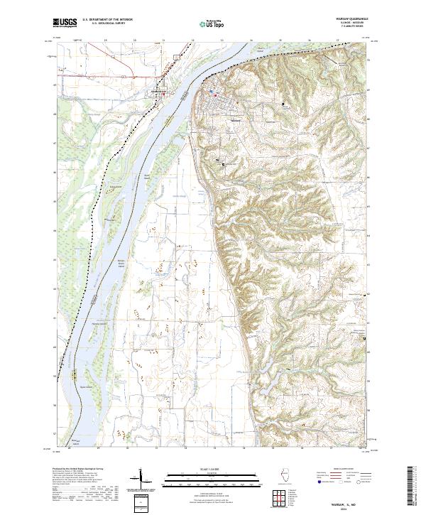 US Topo 7.5-minute map for Warsaw ILMO