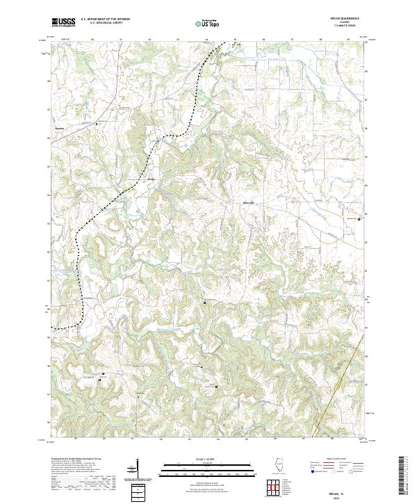 US Topo 7.5-minute map for Welge IL