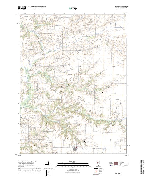 US Topo 7.5-minute map for West Point IL