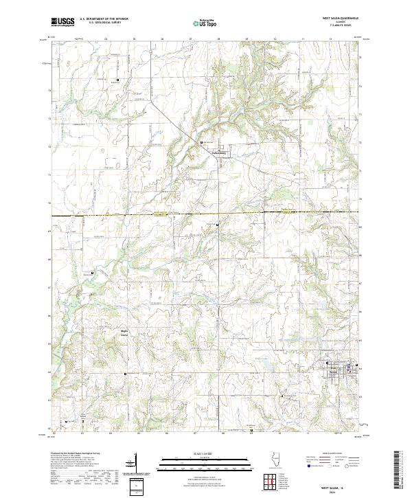 US Topo 7.5-minute map for West Salem IL