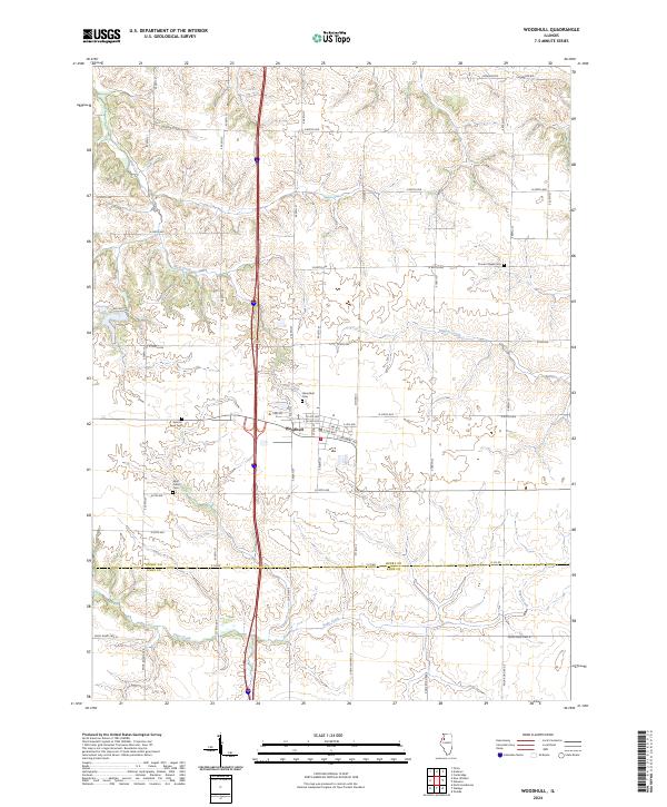 US Topo 7.5-minute map for Woodhull IL